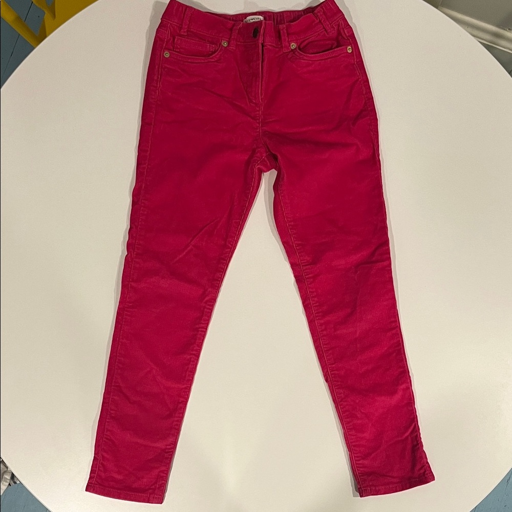 Crewcuts Girls Hot Pink Corduroy Skinny Pants Size 10